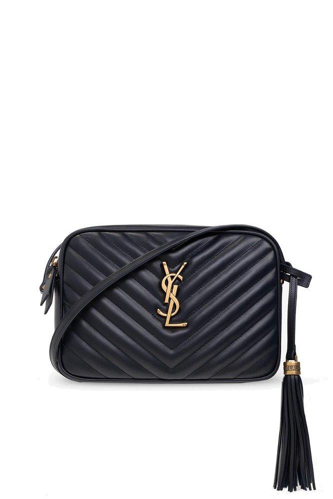 SAINT LAURENT Lou Camera Bag in Navy Leather