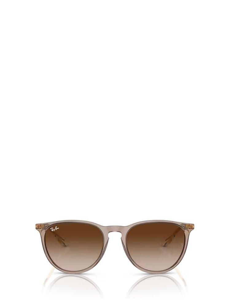 Ray-Ban Erika Round Frame Sunglasses in Natural | Lyst