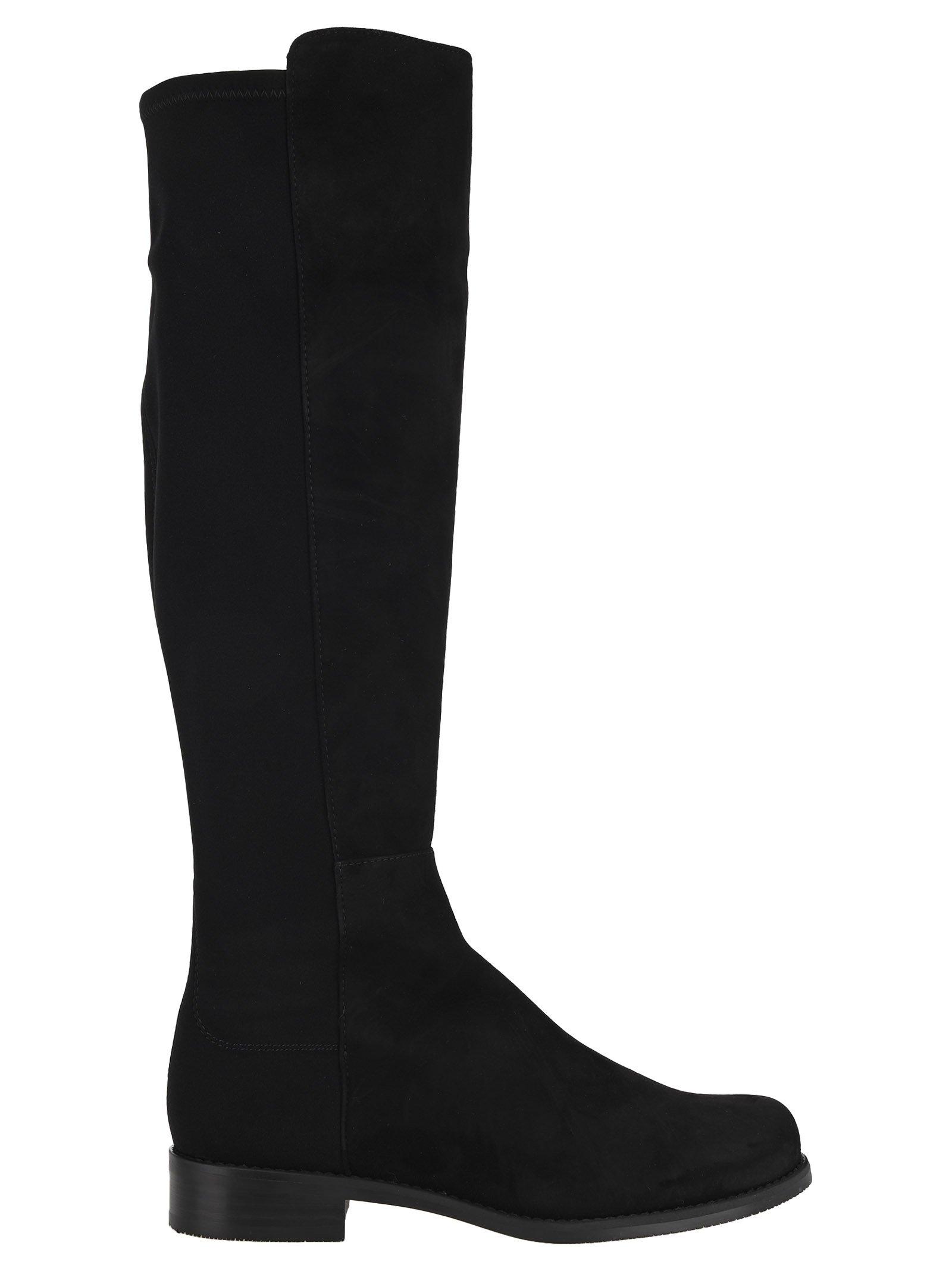 Stuart Weitzman Suede Women's Half N' Half Low Heel Boots in Black Suede (Black) - Lyst
