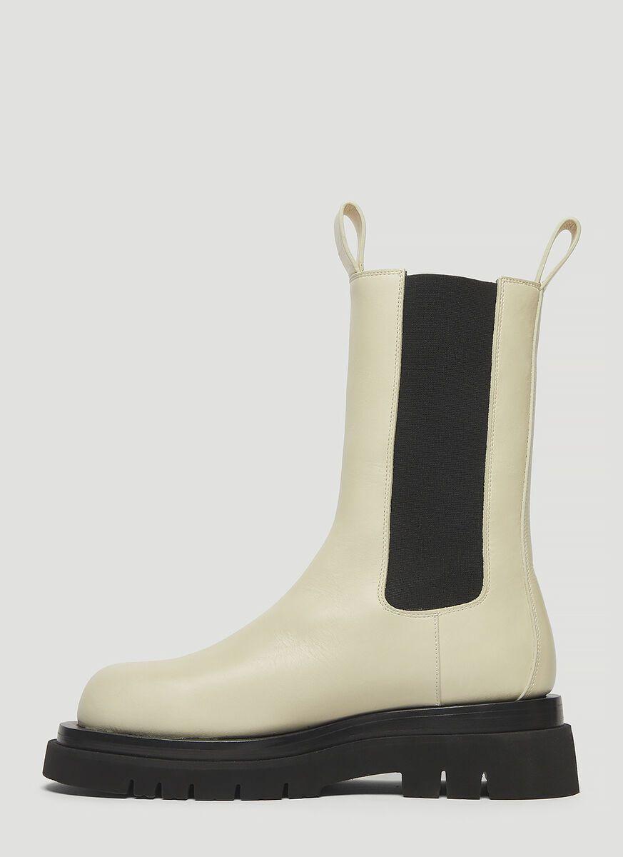 Bottega Veneta Leather Bv Lug Boots in White - Lyst
