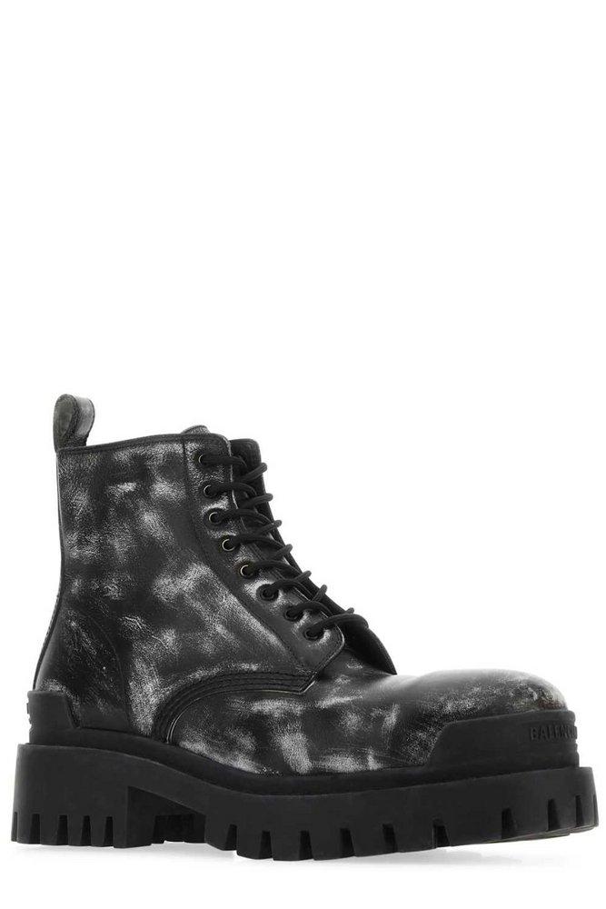 Balenciaga Strike 20MM Used Effect Boots | Saks Fifth Avenue