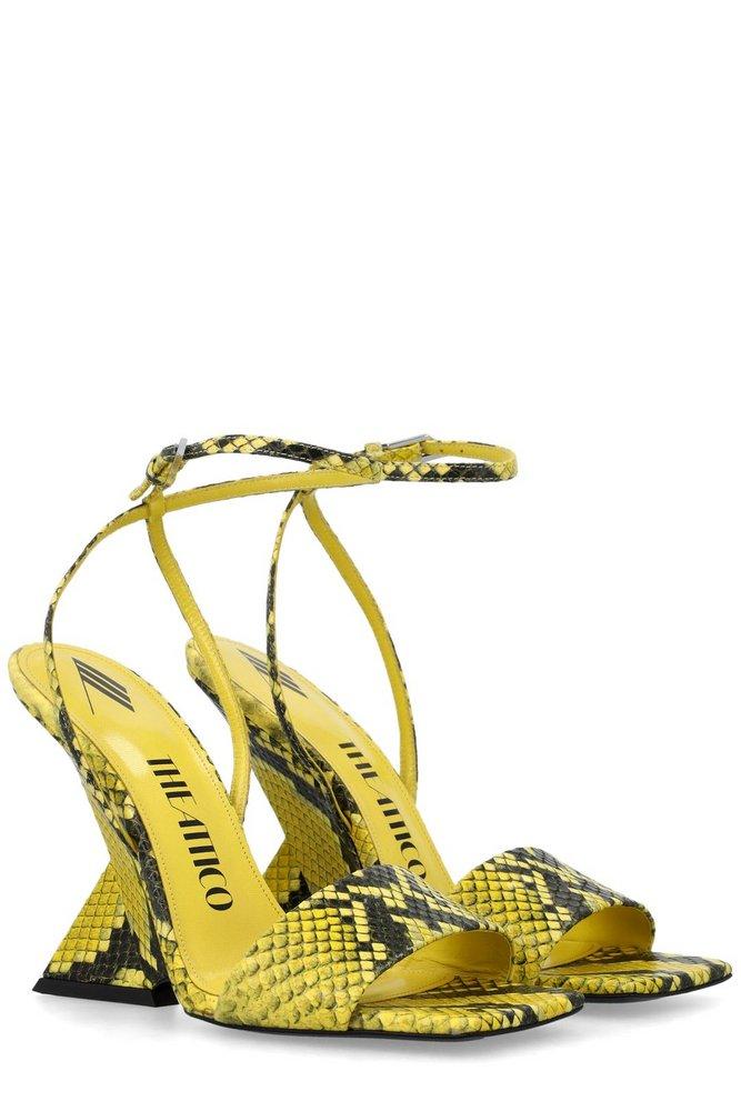 The Attico Cheope Square Toe Sandals in Yellow Lyst UK