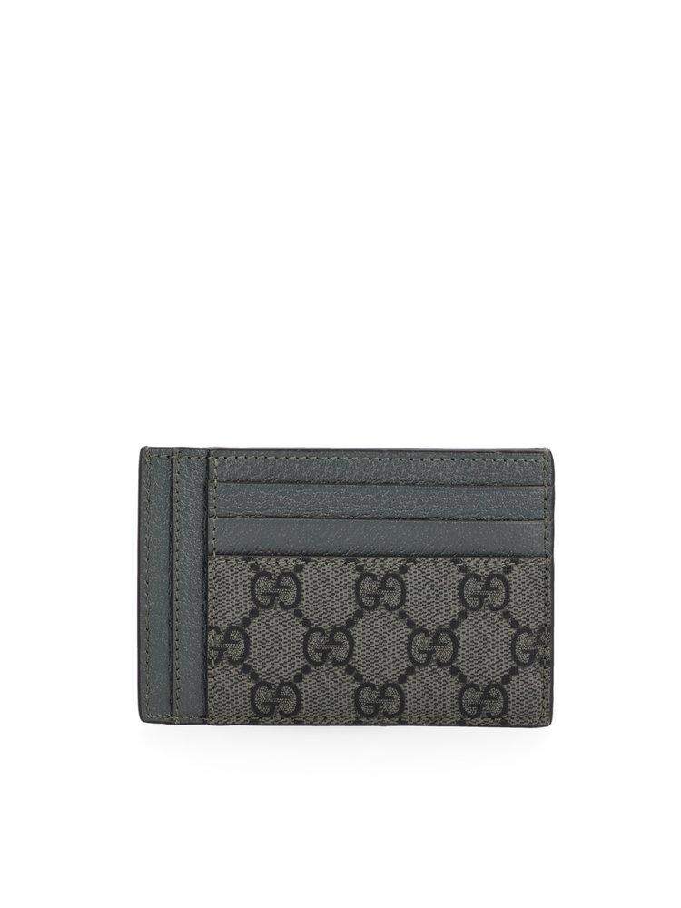 Gucci GG Logo Plaque Card Holder in Gray for Men | Lyst