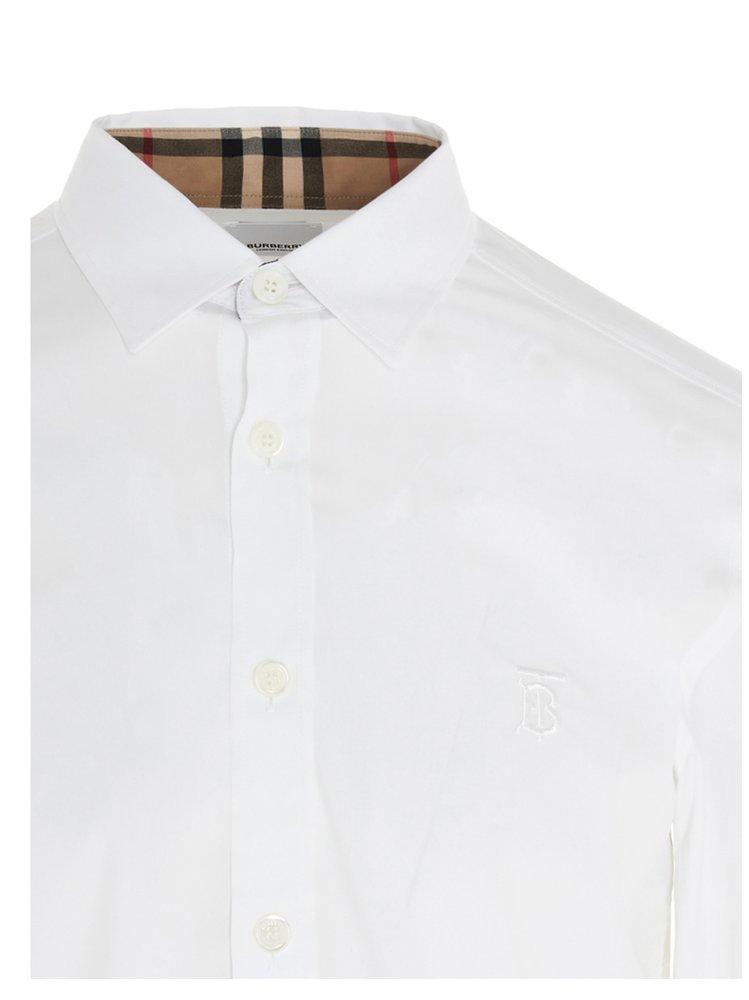White burberry on sale shirt mens