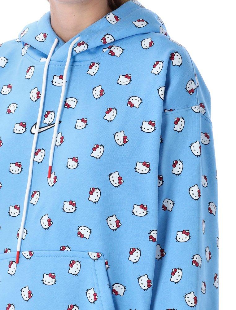 Nike Hello Kitty Long Sleeved Drawstring Hoodie in Blue | Lyst