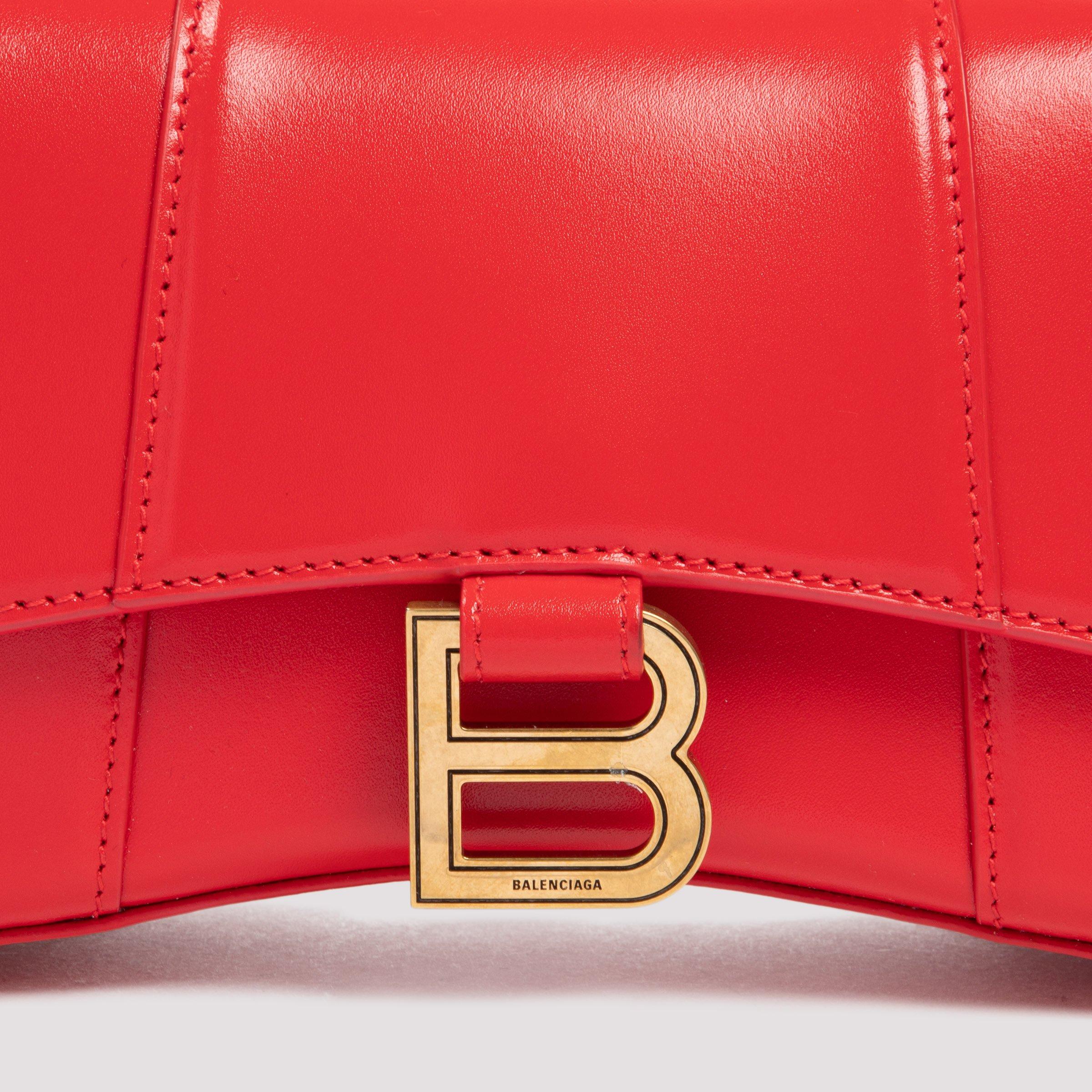 Balenciaga Leather XS Hourglass Top Handle Bag 592833.0 Red ref