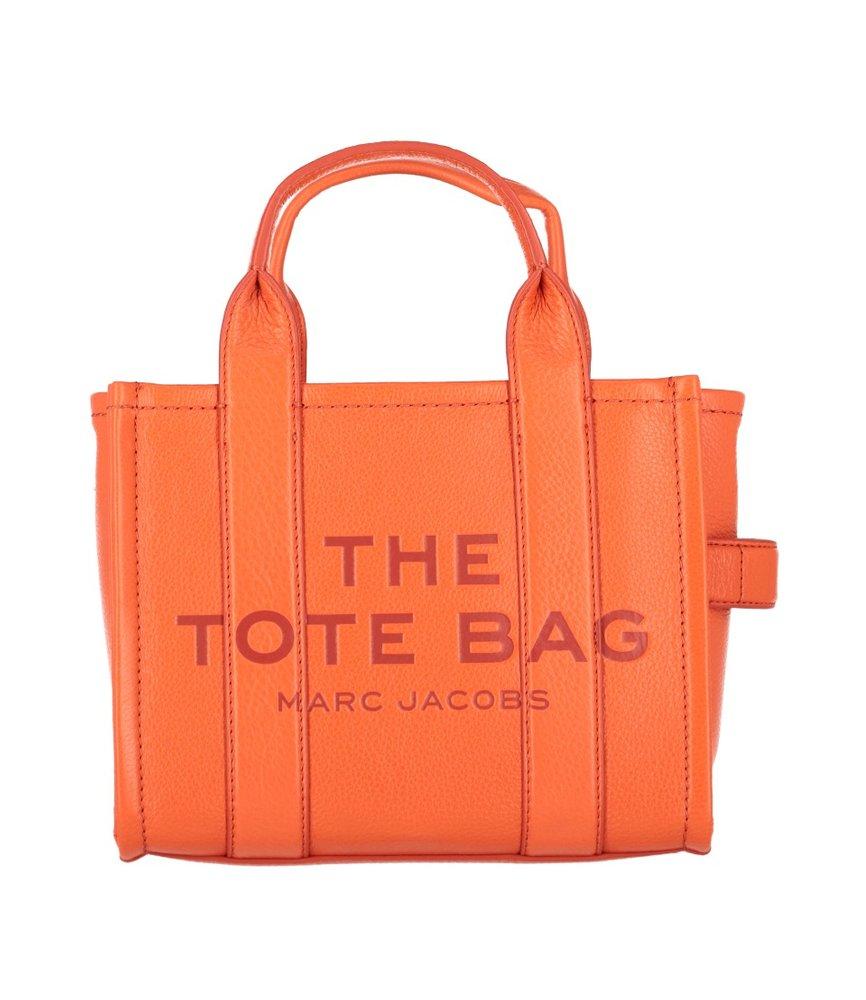 Marc Jacobs Logo Embossed Mini Tote Bag in Orange | Lyst