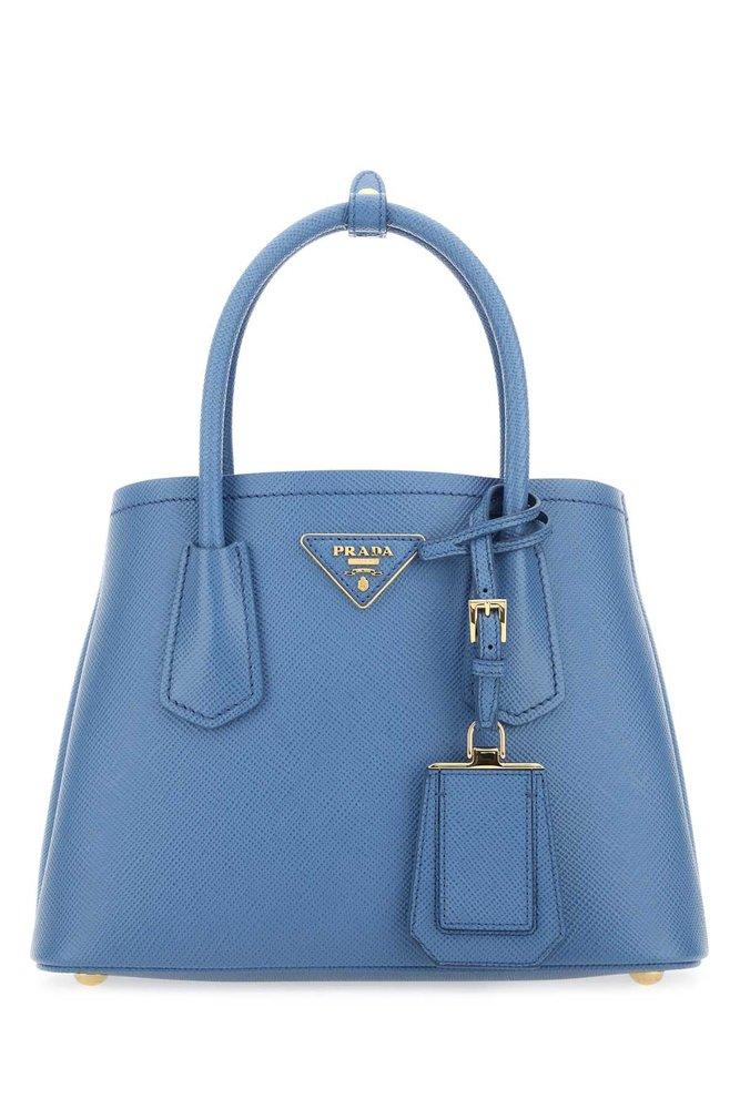 Prada Cerulean Blue Leather Handbag | Lyst