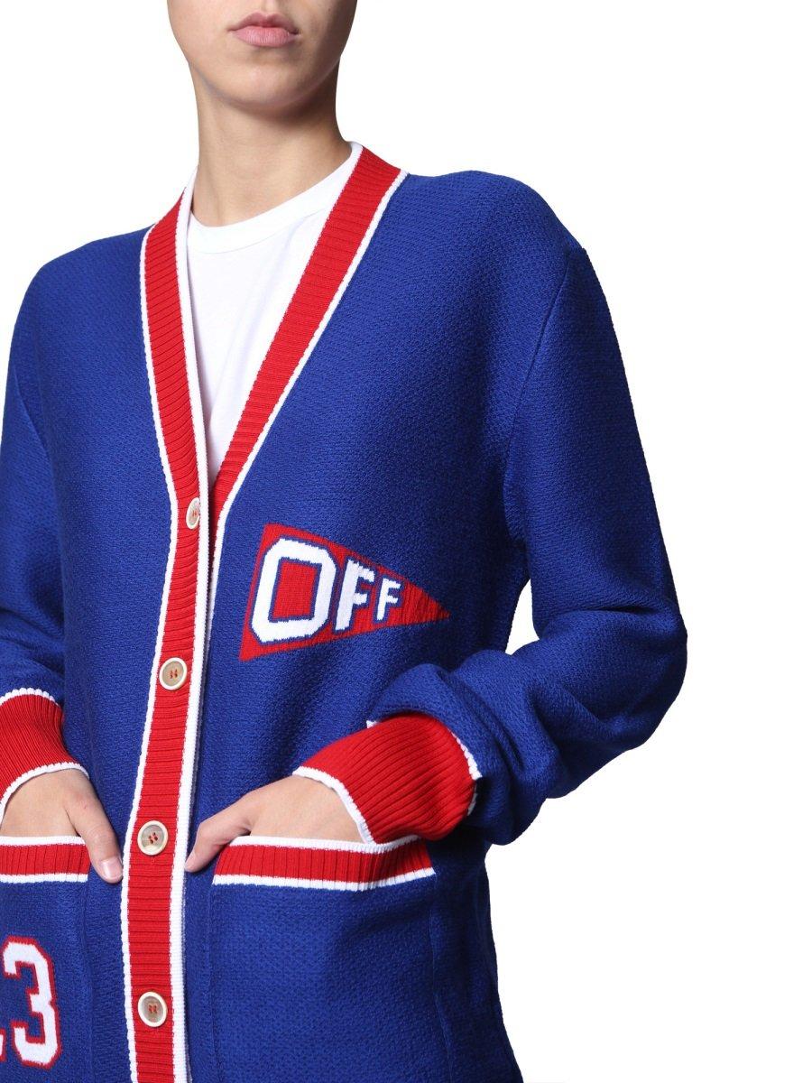off white flag cardigan