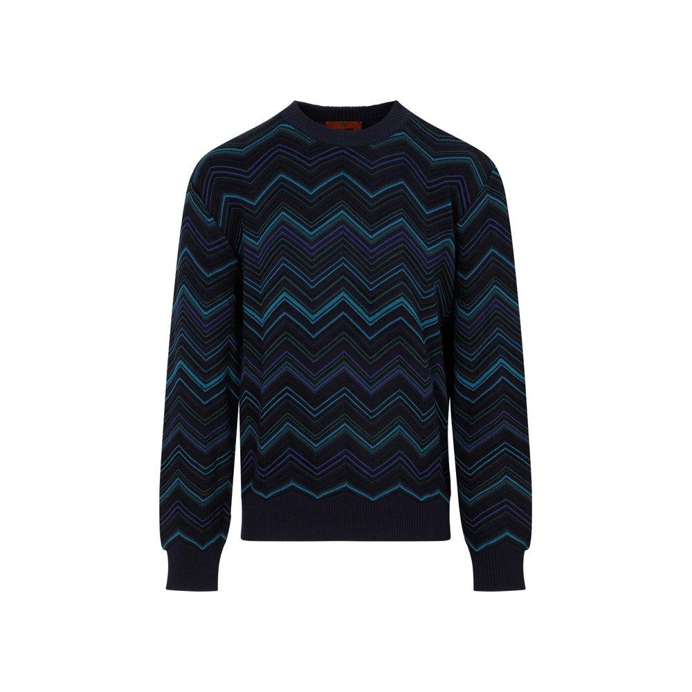 Missoni zigzag-woven jumper - Blue