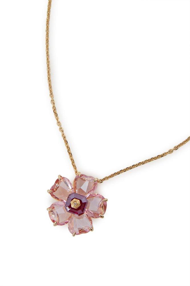 Swarovski Eternal Flower Pendant, Pink, Rose-gold tone plated 5540973 -  Morré Lyons Jewelers