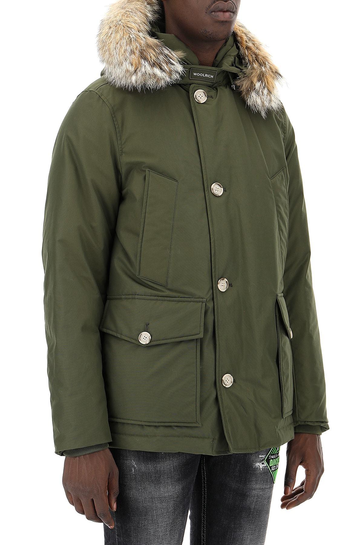 Woolrich Cotton Arctic Anorak Down Coat in Green for Men - Lyst