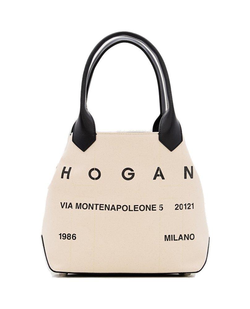 トートバッグ Hogan MEDIUM HOGAN SCRIPT SHOPPING BAG Hogan Script Shopping Bag Medium BROWN for Woman