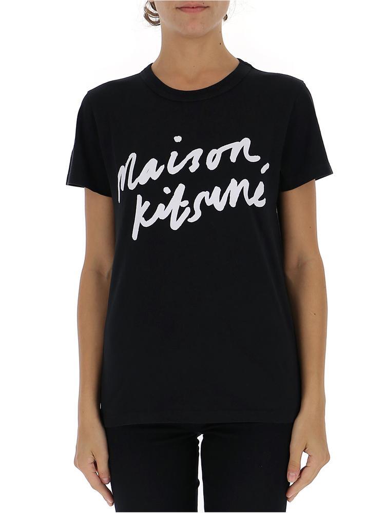 Maison Kitsuné Cotton Logo Print T-shirt in Black - Save 41% - Lyst