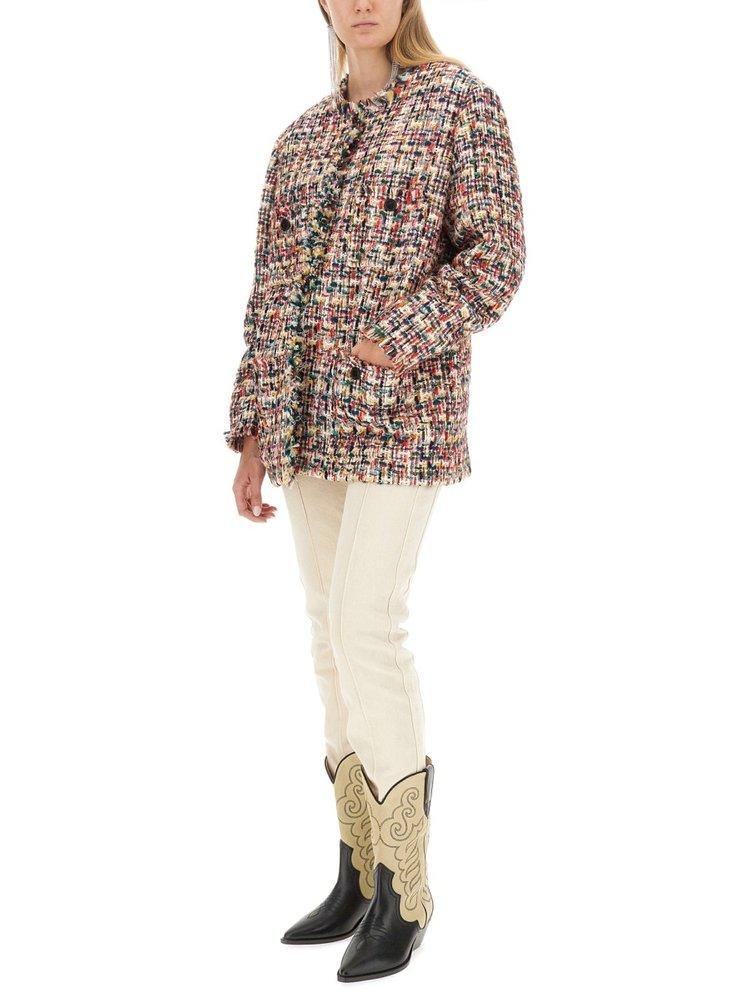ISABEL MARANT Zingya tweed jacket - Purple