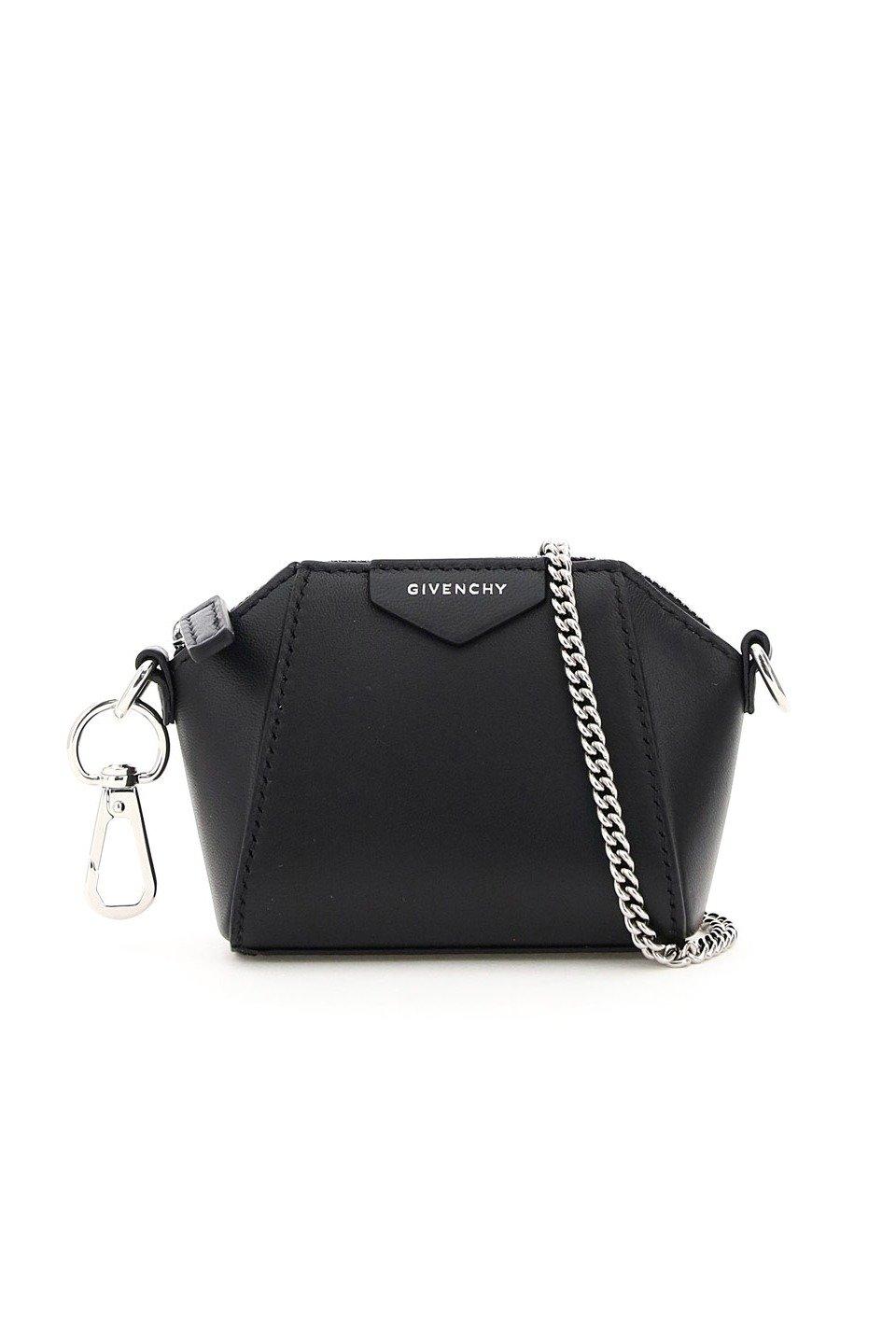 Clutches Givenchy - Antigona black grained leather clutch