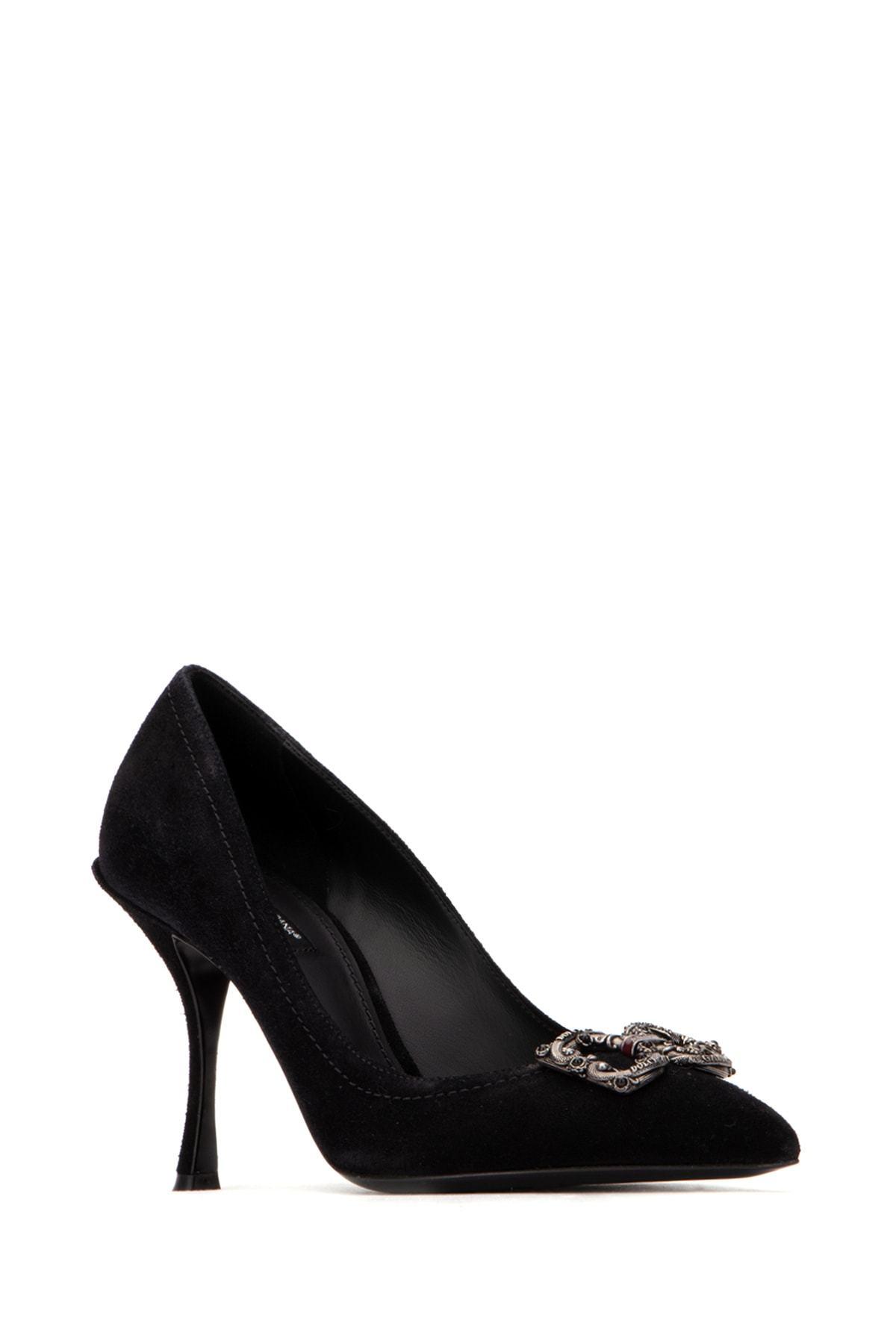 Dolce & Gabbana Leather Amore Logo Pumps in Black - Lyst