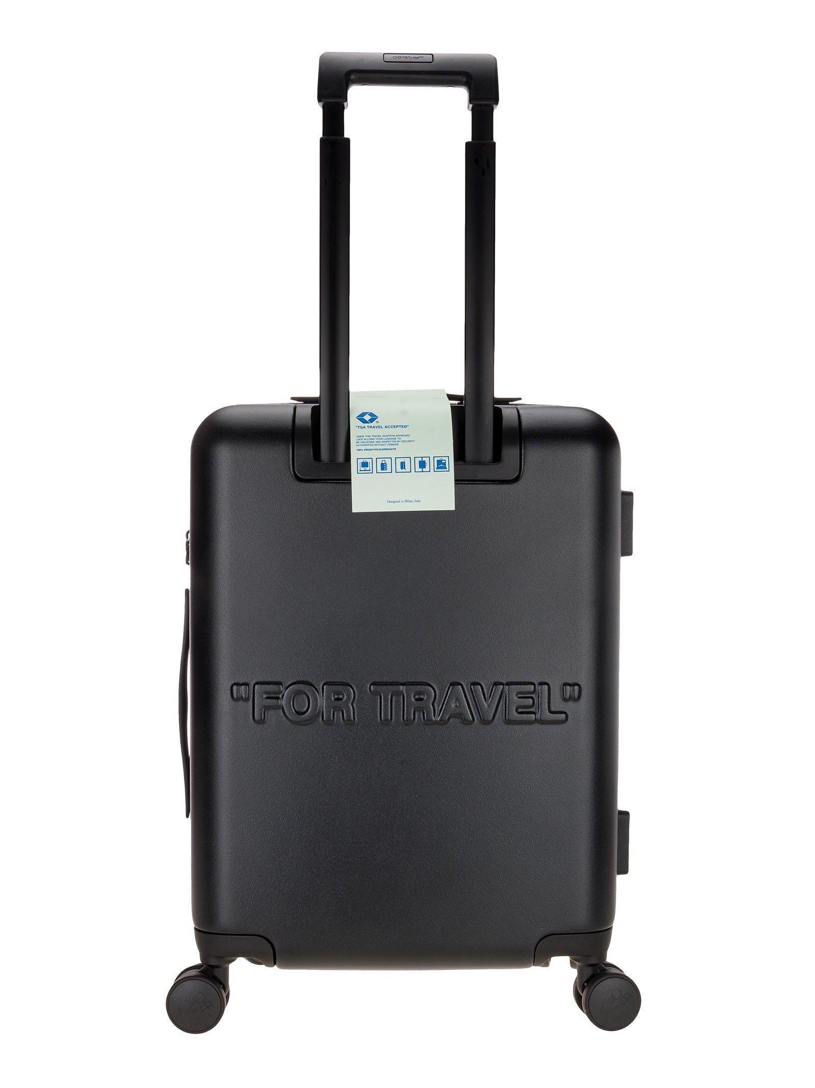 Off White c o Virgil Abloh Arrow Embossed Trolley Suitcase in