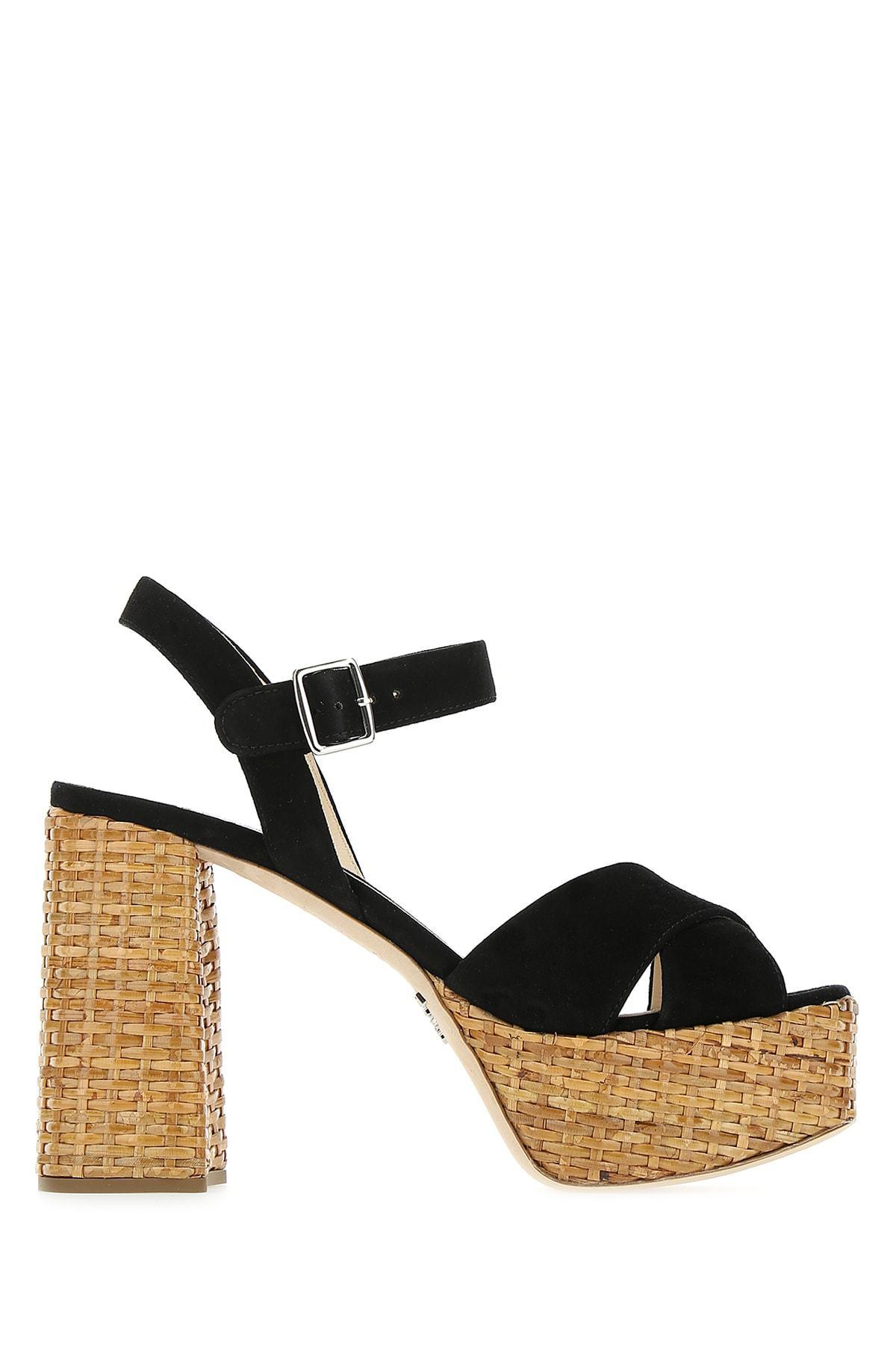 prada raffia sandals