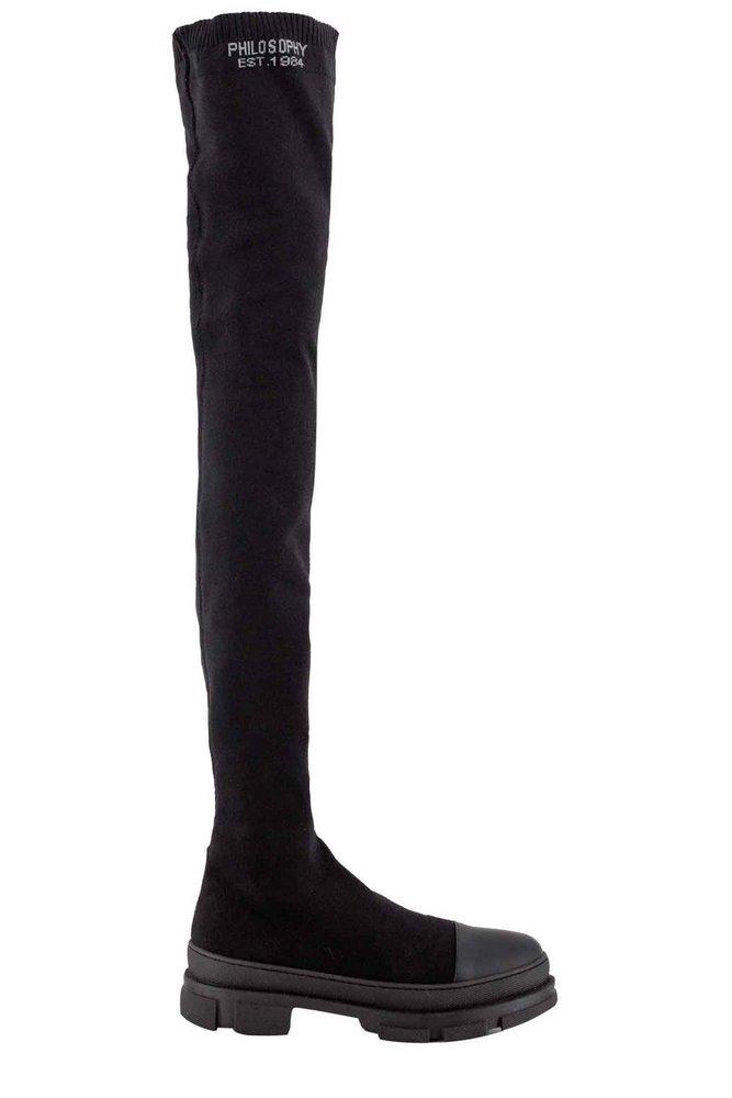 Philosophy Di Lorenzo Serafini Chunky-sole Thigh Boots in Black | Lyst