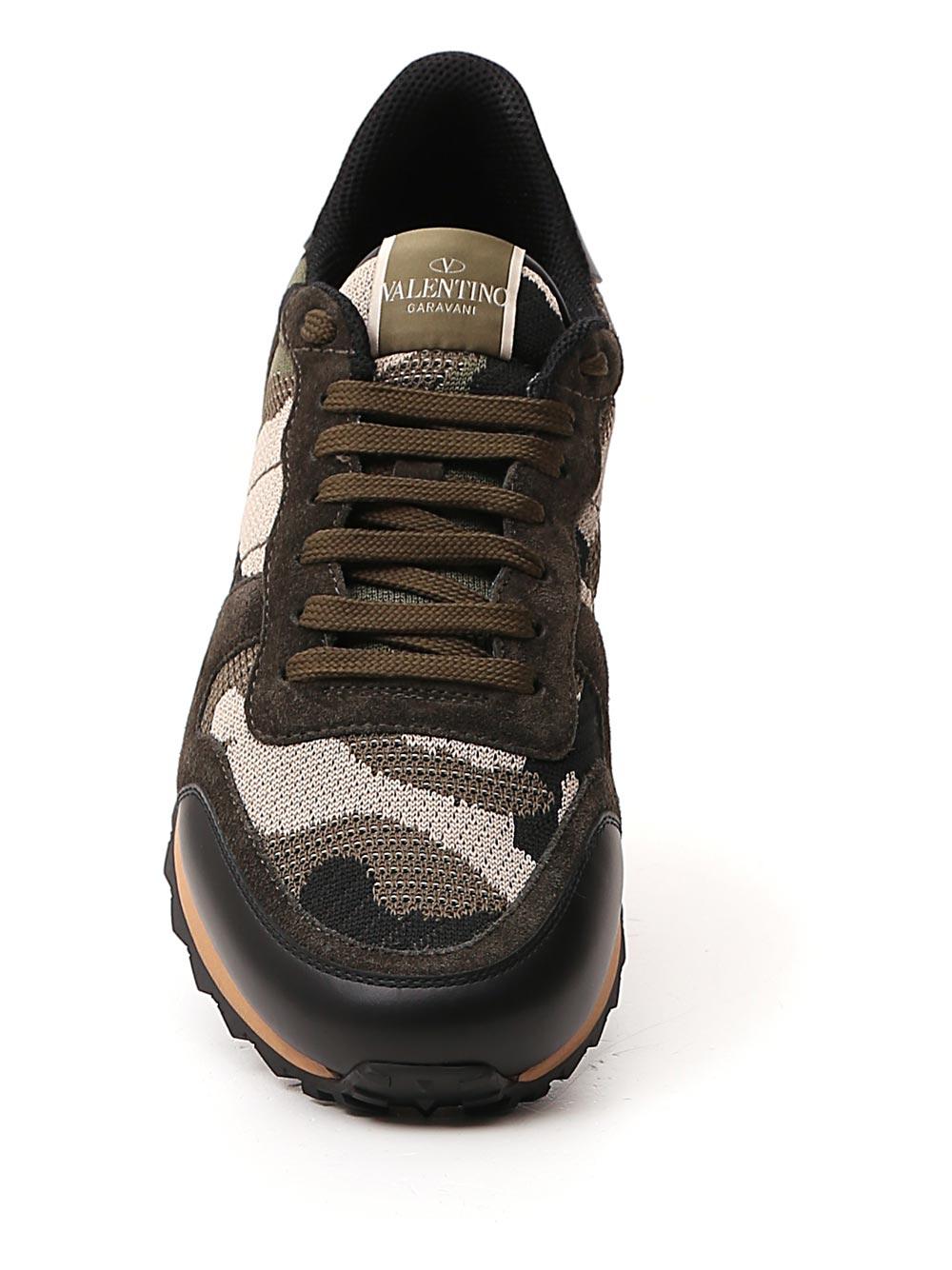 valentino mesh camo trainers