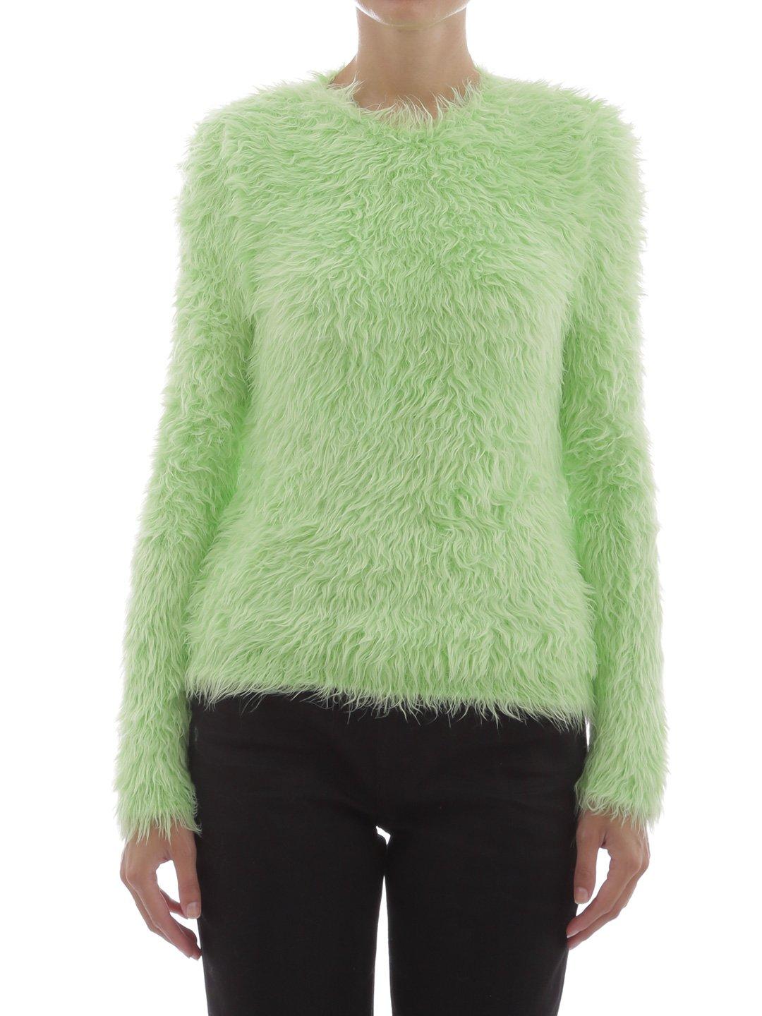 Green fluffy jumper Clearance