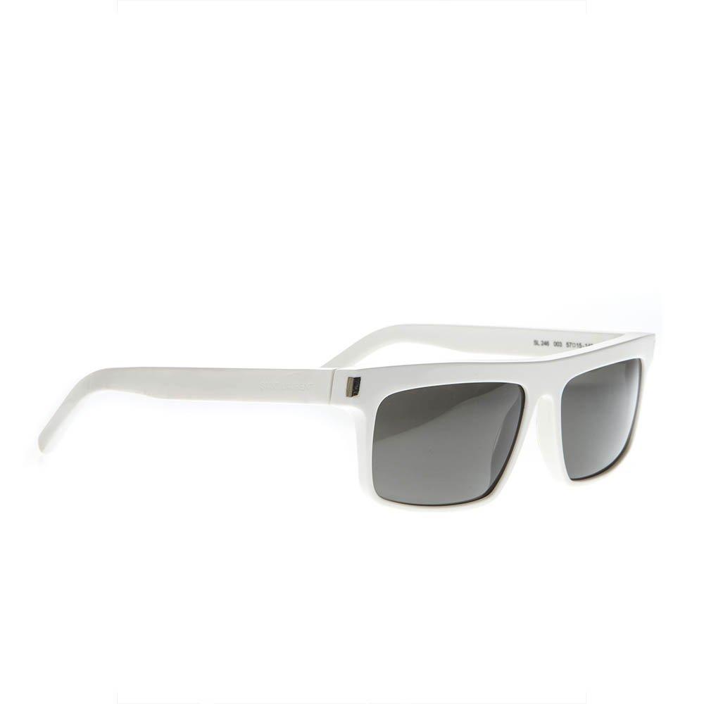 Saint Laurent New Wave Rectangular Frame Sunglasses in Grey (Gray) | Lyst