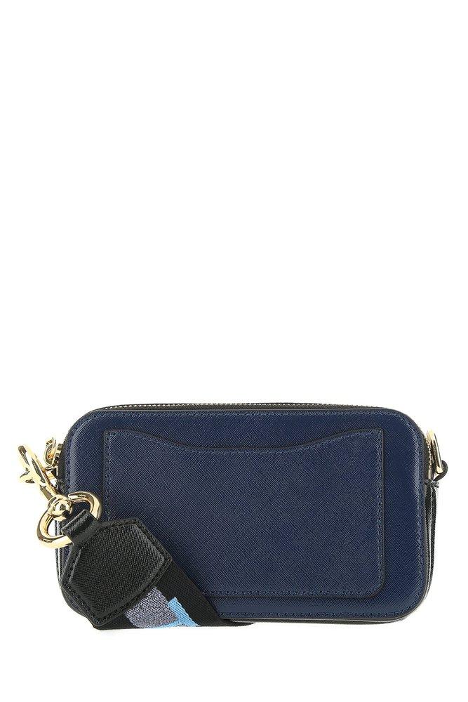 Marc Jacobs Logo Strap Snapshot Small Camera Bag Leather Blue Sea
