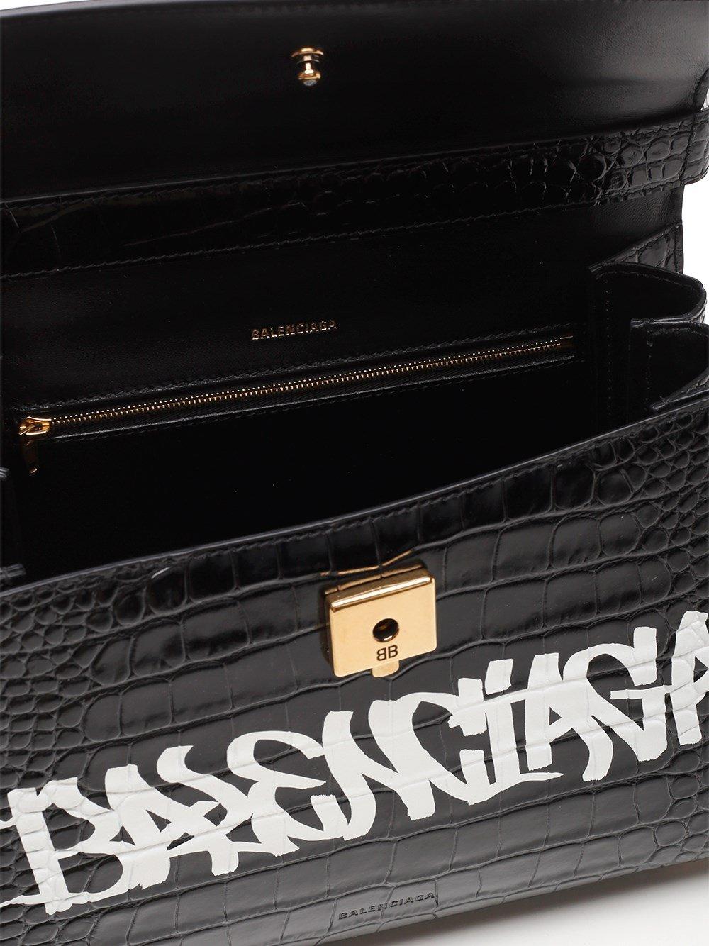Ghost leather handbag Balenciaga Black in Leather  20126291