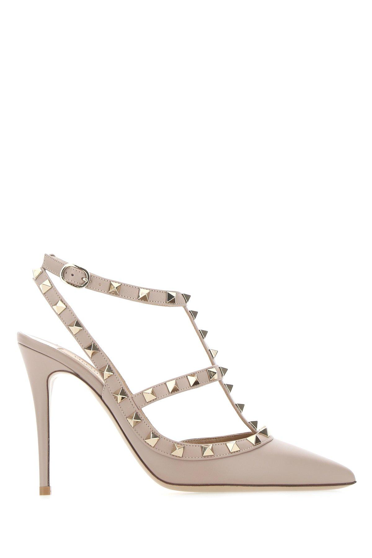 Valentino rockstud leather heels Clearance