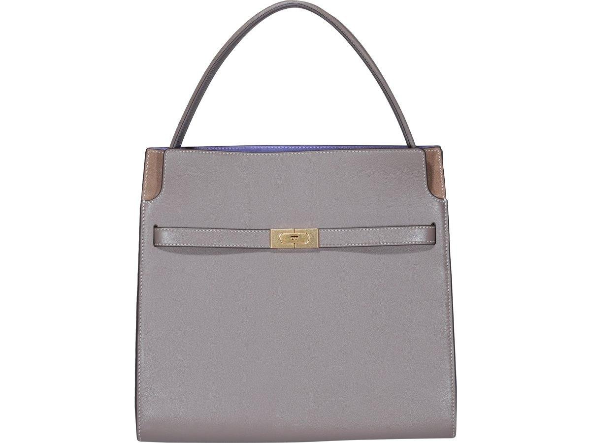 Tory Burch Lee Radziwill Double Tote Bag in Grey