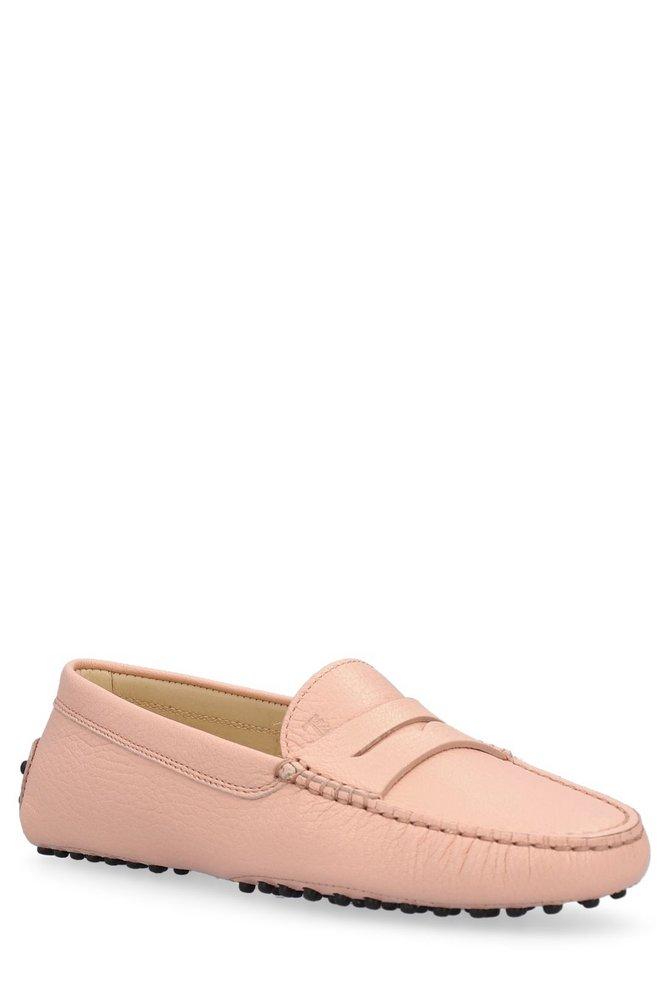 Tod's Round Toe Slip-on Loafers in Pink | Lyst