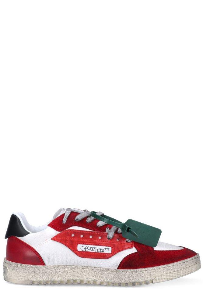 Off-White c/o Virgil Abloh 5.0 Panelled Lace-up Sneakers in Red for Men |  Lyst