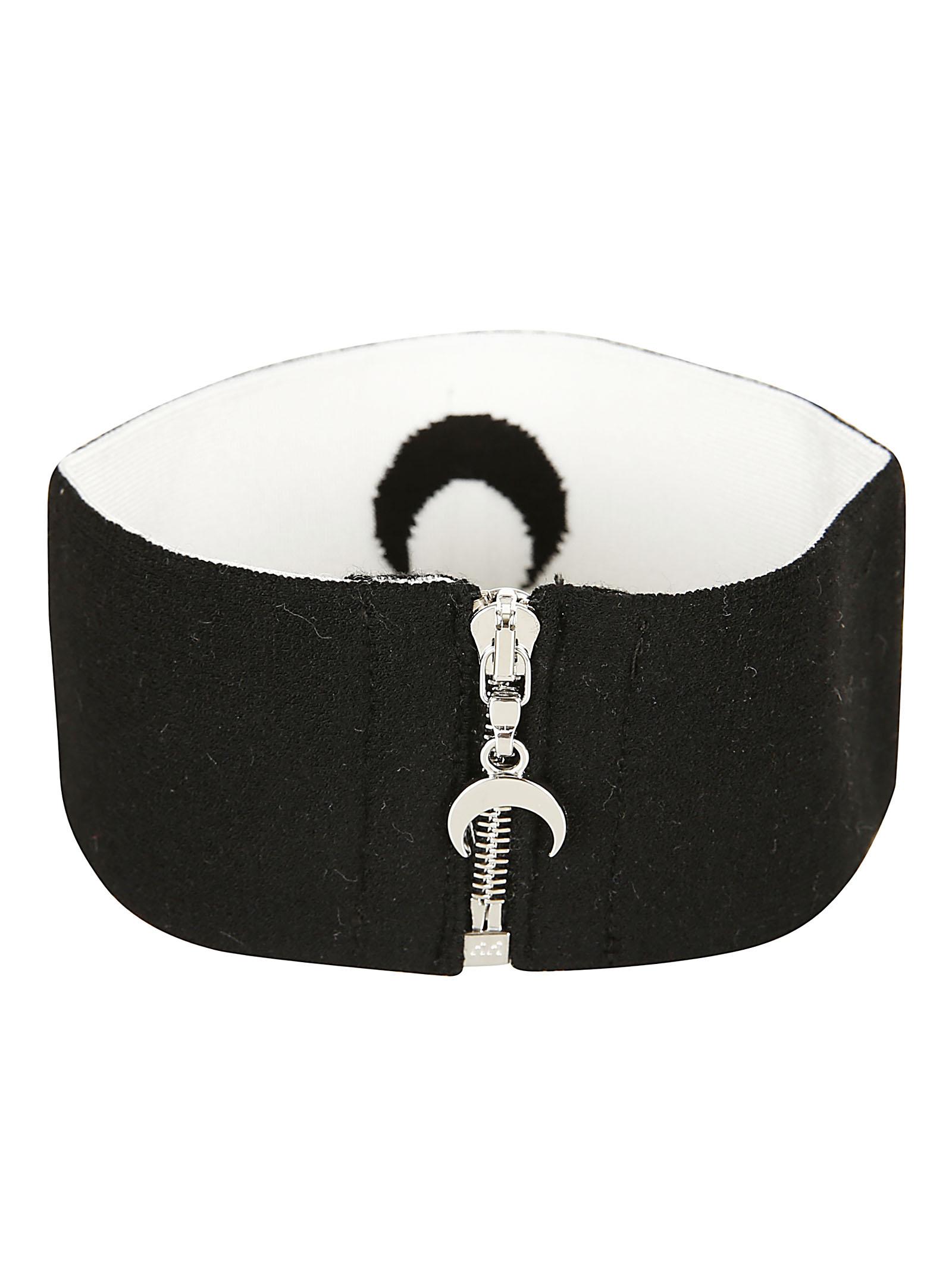 Marine Serre Synthetic Logo Knit Choker In Black Lyst