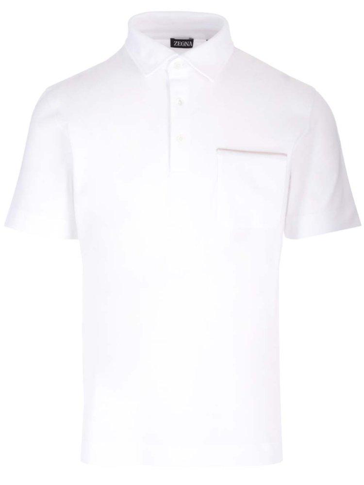Mens white polo shirt with pocket hot sale