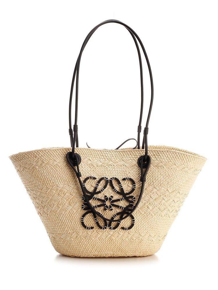 Loewe Anagram Embroidered Basket Bag in Natural Lyst