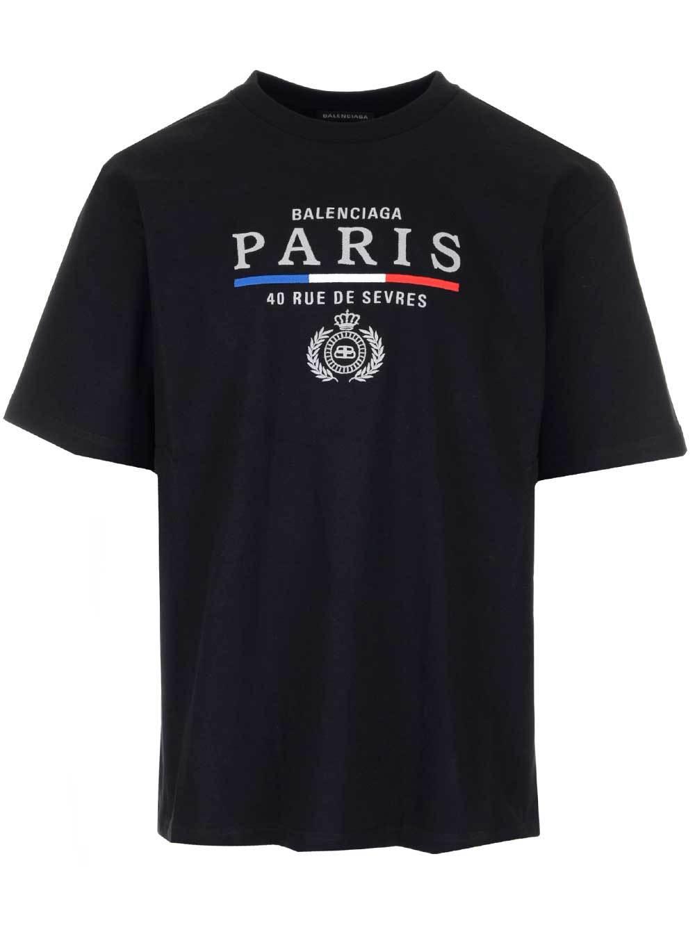 Balenciaga Paris Flag T Shirt in Black for Men | Lyst