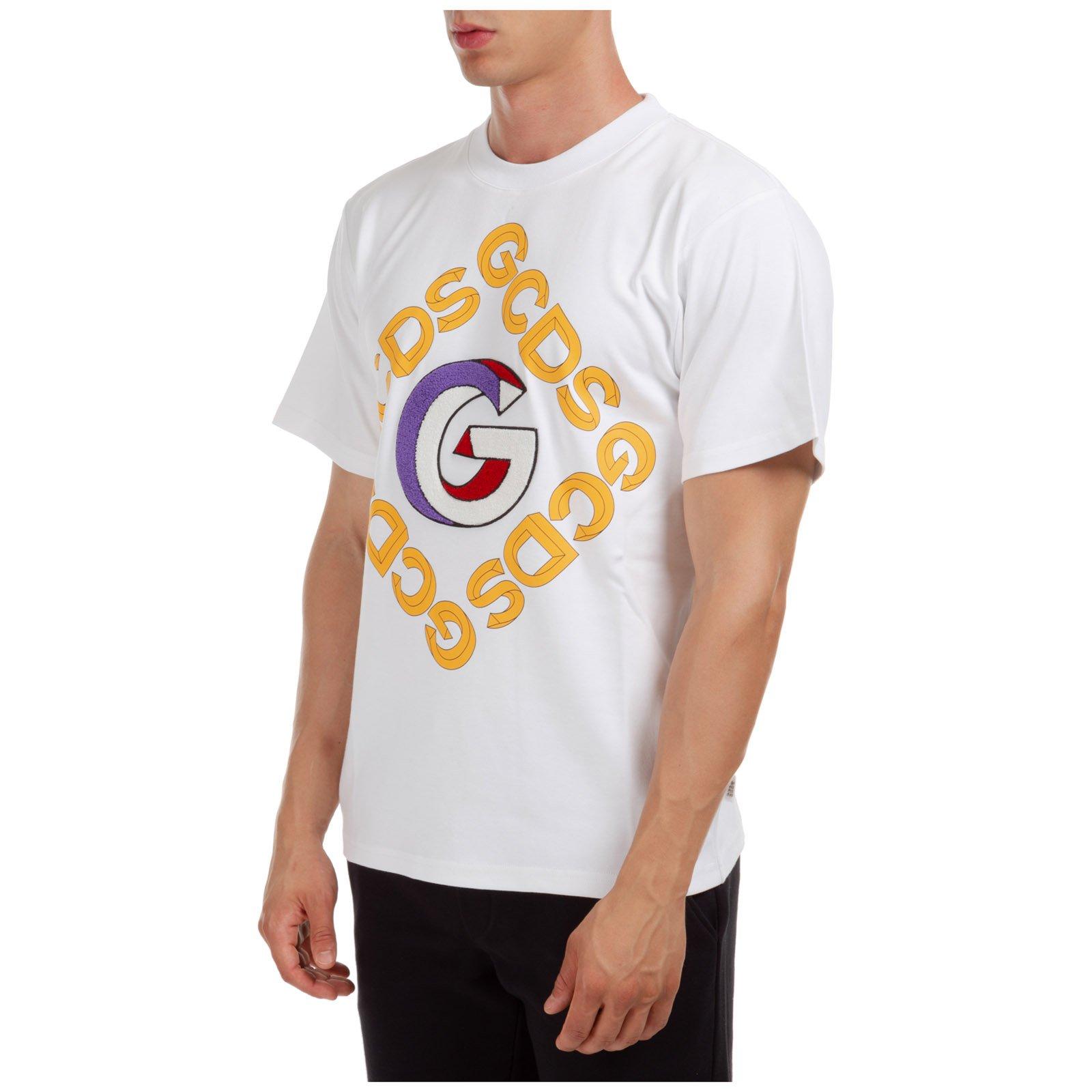Gcds Cotton 3d Logo T-shirt in White for Men - Lyst
