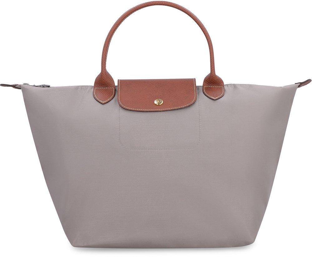 Longchamp Le Pliage Medium Top Handle Bag in Gray