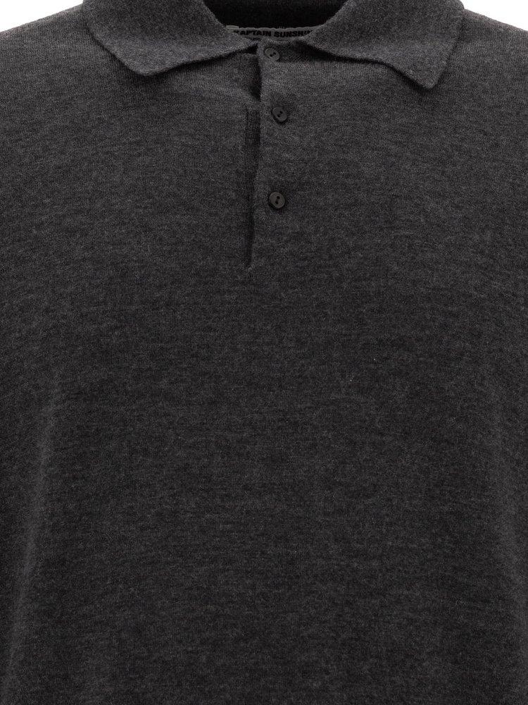 Tシャツ・カットソー KAPTAIN SUNSHINE FW24 Polo shirts (KS24FKN01 CHARCOAL) Kaptain Sunshine Polo shirts for Men | Online Sale up to 65