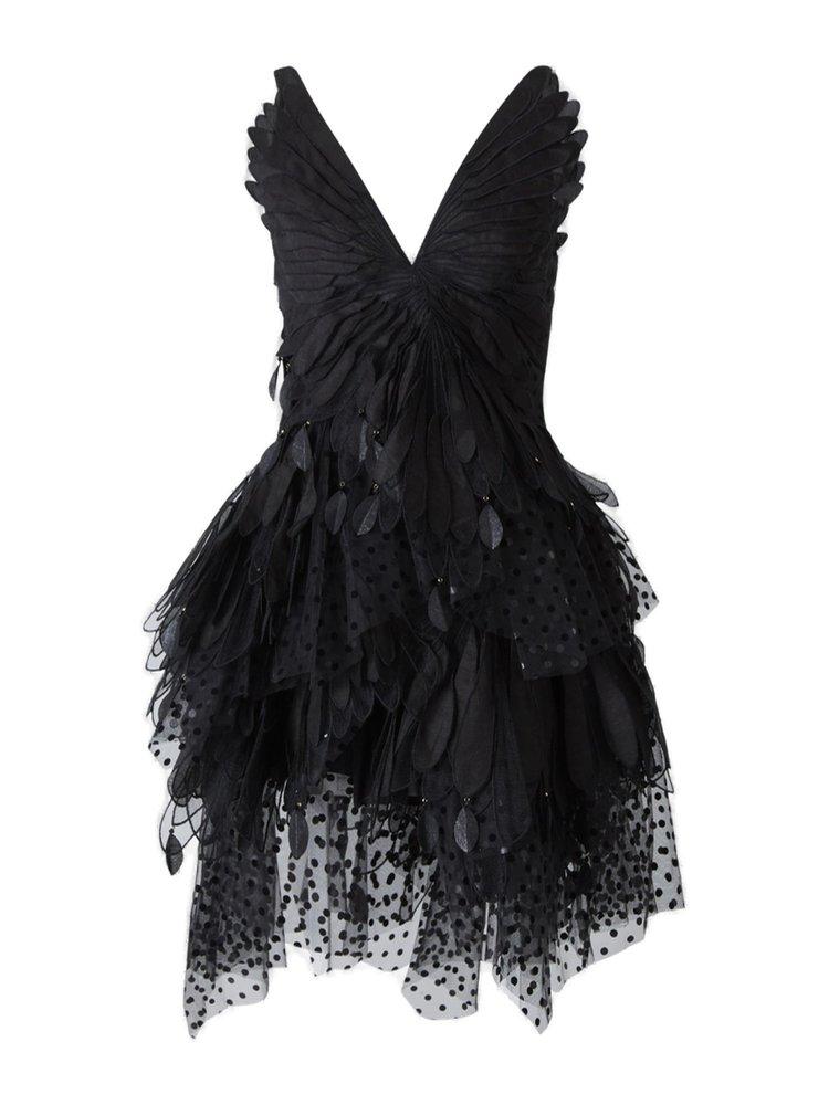 Zimmermann Rhythmic Fluted Mini Dress in Black Lyst