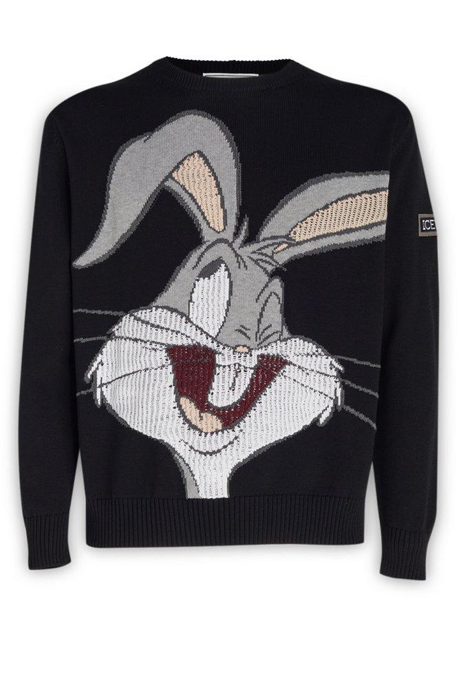Iceberg Bugs Bunny Intarsia Knitted Sweater in Black for Men Lyst