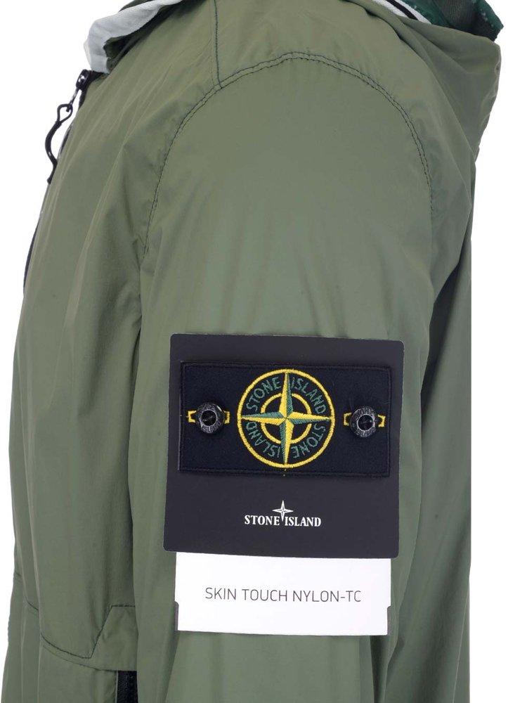 Stone Island Skin Touch Nylon-tc Hooded Jacket in Green for Men | Lyst