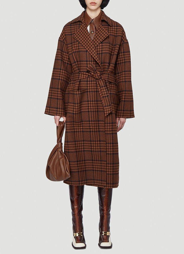 nanushka check coat