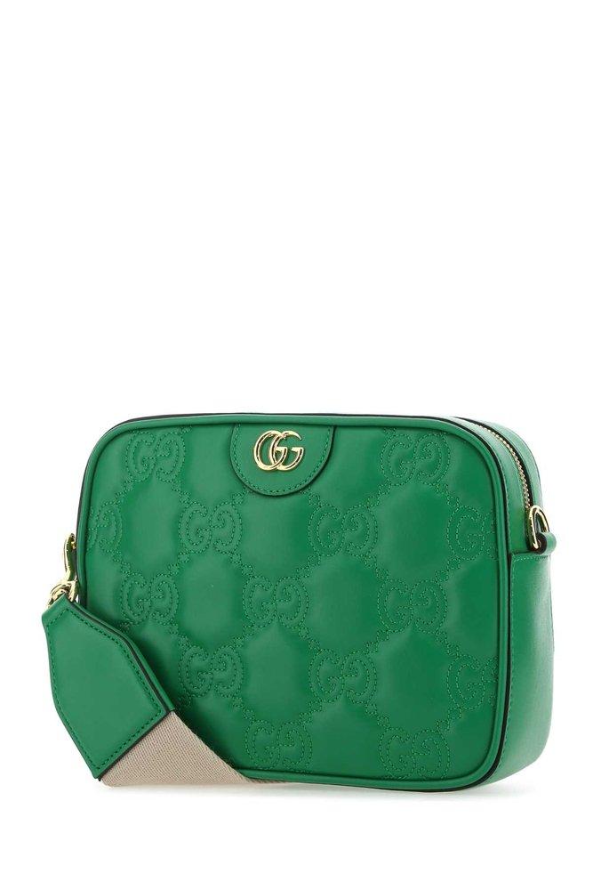 Gucci GG Quilted Zip up Crossbody Bag in Green Lyst