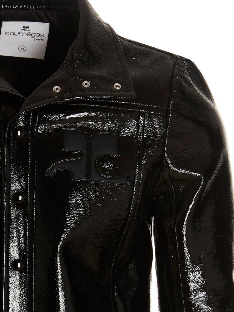 Courreges Vinyl Jacket in Black for Men | Lyst