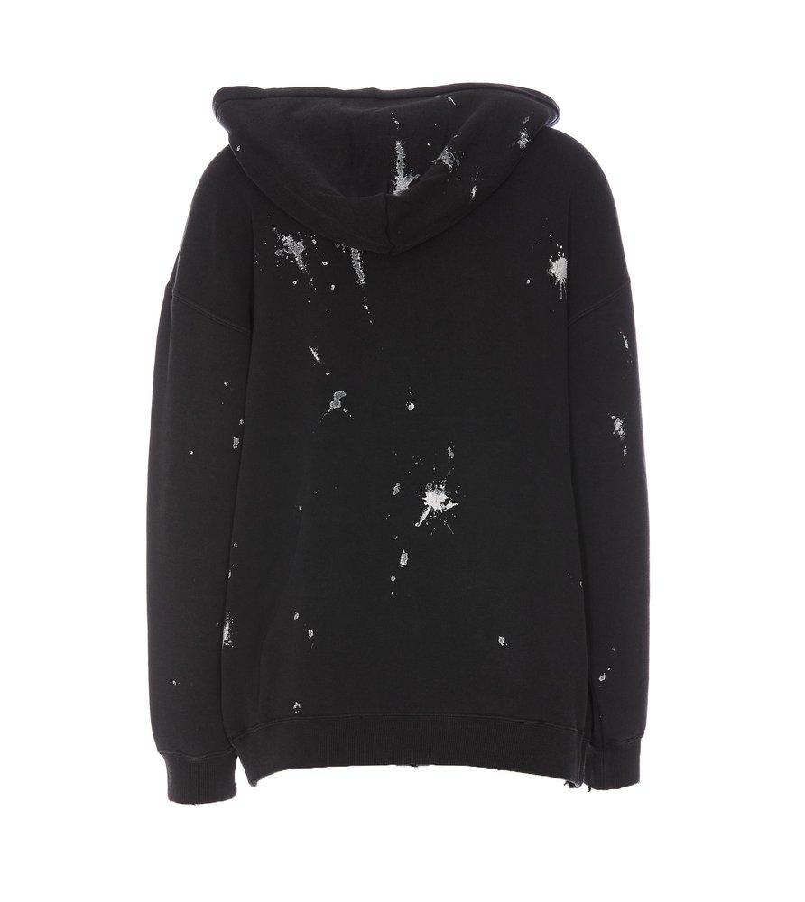 R13 longline drawstring hoodie - Green
