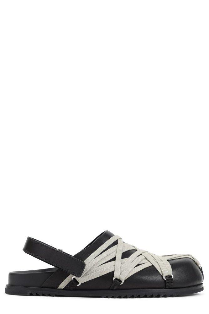 関税送料込◆Rick Owens◆Hollywood Megalaced ミュール Rick Owens Hollywood Megalaced Mule Granola Black Men's