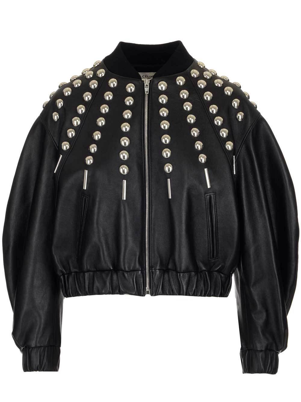 celine leather jacket