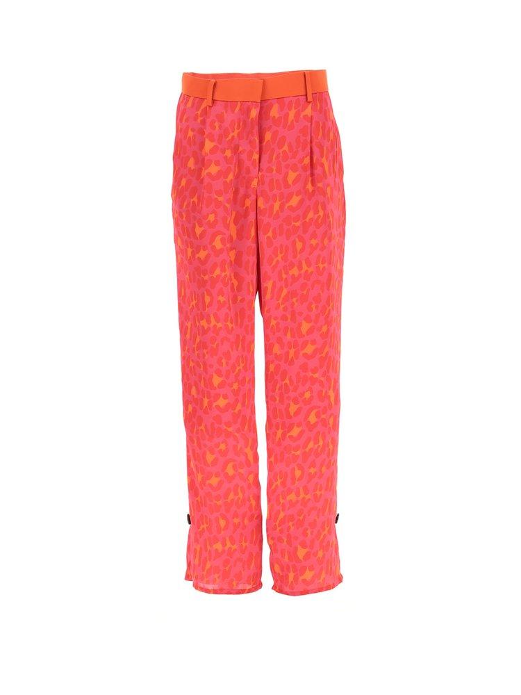 Sacai Leopard Printed Pants in Red | Lyst